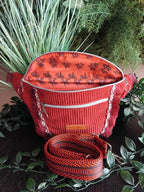 Sac banane velours bordeaux unique