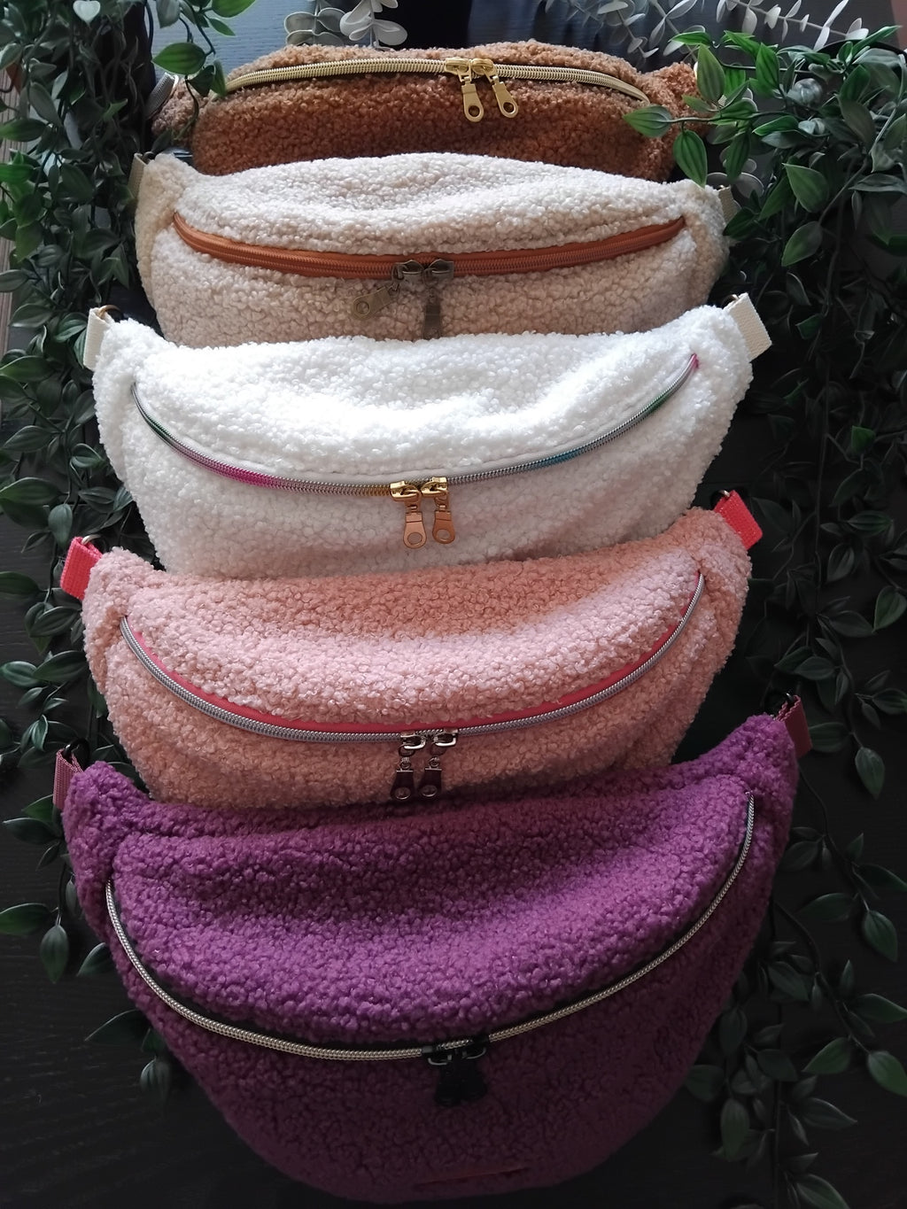 Sacs banane bouclette coloris divers