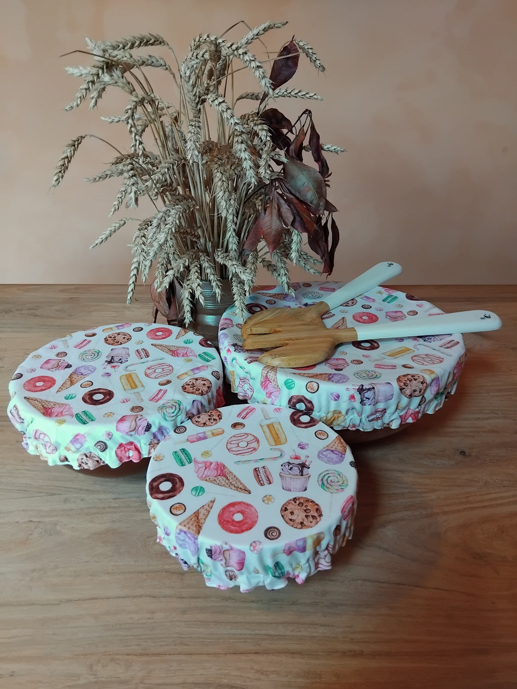 Couvre-plats fait main le lot de 3