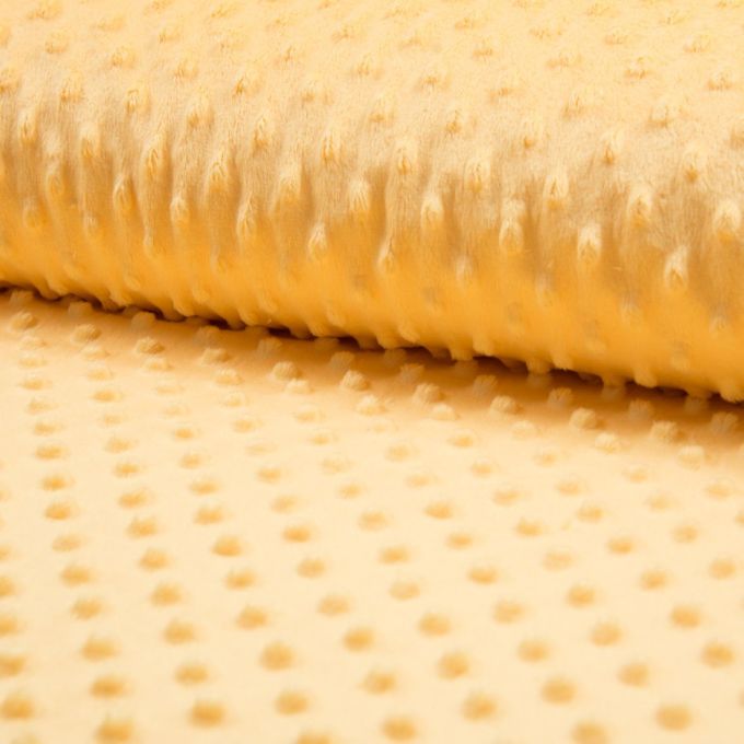 Tissus minky jaune pour confectionné les couvertures bébés douillettes